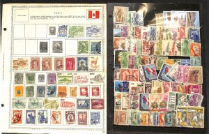 Peru Stamp Collection on 24 Minkus Pages, 1862-1962 (BK)
