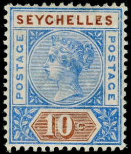 SEYCHELLES SG12, 10c brt ultramarine & brown, M MINT. Cat £16. 