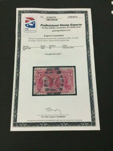 MOMEN: US STAMPS #244 USED VF PSE CERT