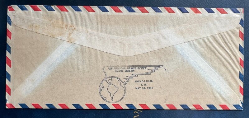 Malaya 1941 Pan American AS Singapore to Honolulu First Flight Cover WWII Censor