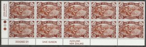 New Zealand 1989 60c Heritage - The People Plate Block UHM