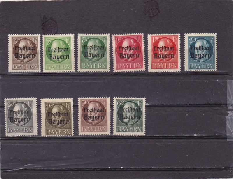 Bavaria 193////205  Mint Hinged  (195,201 &203= MNG)