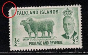 FALKLAND ISLANDS Scott # 107 MH - KFVI & Sheep
