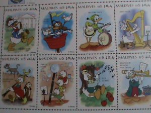 ​MALDIVES STAMP-1995 SC#2059a DONALD DUCK FAMILY ORCHESTRA -DISNEY CARTOON MNH