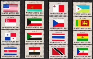 350-65 United Nations 1981 Flags MNH