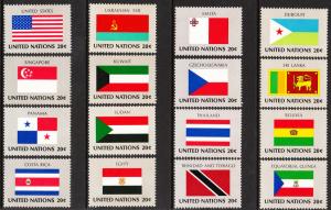 350-65 United Nations 1981 Flags MNH