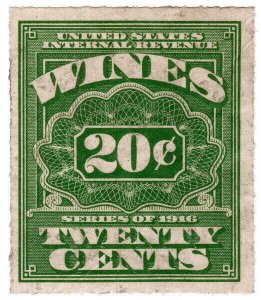 (I.B) US Revenue : Wines Duty 20c (1916)