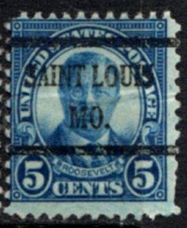 US Stamp #637x43 - Theodore Roosevelt Regular Issue 1926-34 Precancel