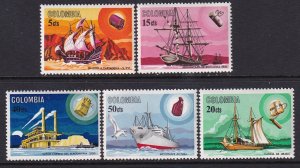 Colombia 755-759 Ships MNH VF