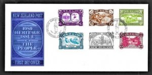 STAMP STATION PERTH New Zealand #950-955 Heritage Issue FDC.