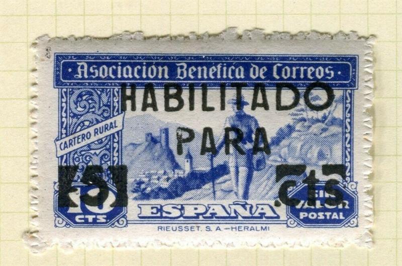 SPAIN; 1930s early HABILITADO PARA surcharged issue fine Mint value