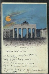 Gruss Aus Berlin Germany 1898 - Berlin w to Ottweiler Brandenburger Thor