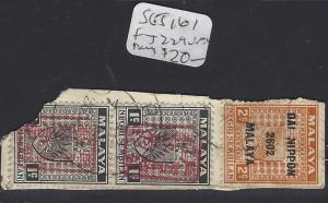 MALAYA JAPANESE OCCUPATION SELANGOR  (P2108BB)  1C CHOP RED+NS 2C DN  VFU