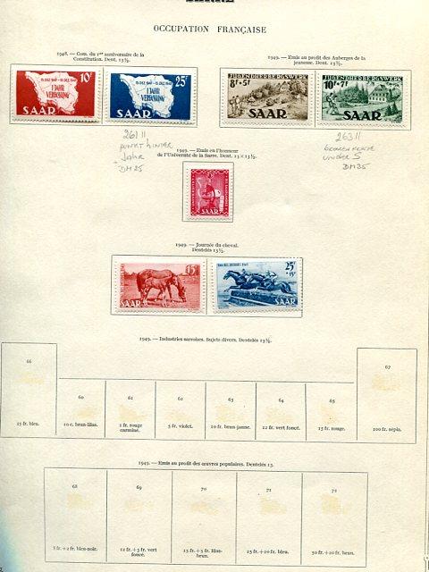 Saar collection Mint VF 11 pages - Lakeshore Philatelics