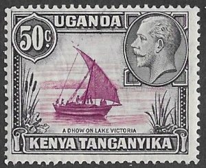 Kenya-Uganda # 52  King George V  -  50c  Dhow   (1)  VF VLH Unused