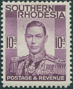 Southern Rhodesia 1937 10d purple SG47 unused