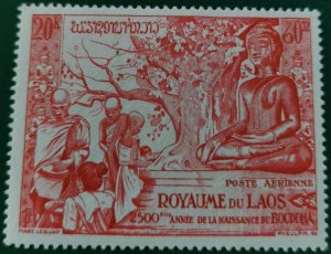 Laos: 1956 Airmail - The 2500th Anniversary of Buddhist Era, 20 K.