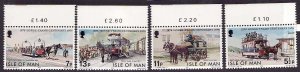 Isle of Man-Sc#82-5- id5-unused NH set-Horse Trams-Transportation-1976-