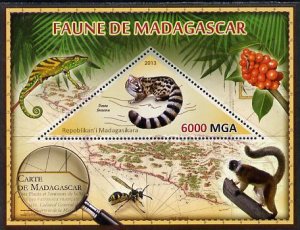 MADAGASCAR - 2013 - Malagasy Civet - Perf Souv Sheet - MNH-Private Issue