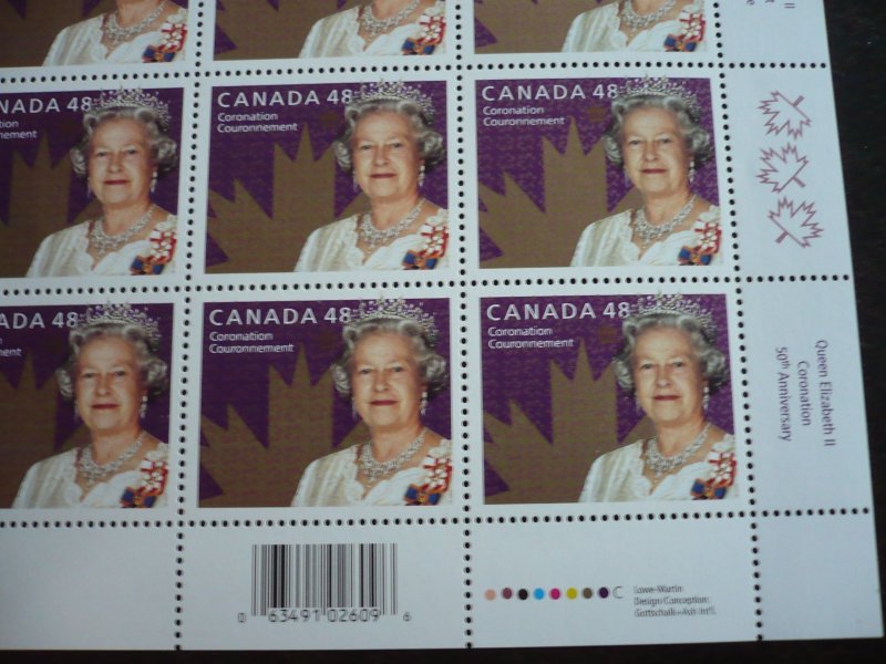 Stamps - Canada - Scott# 1987 - Mint Never Hinged Pane of 16 Stamps