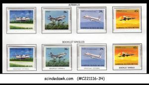 MARSHALL ISLANDS 1989 AVIATION SET of 8-STAMPS both AIRMAIL & BOOKLET SINGLES MN