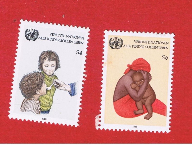 UN Vienna #55-56  MNH OG  UNICEF  Free S/H 