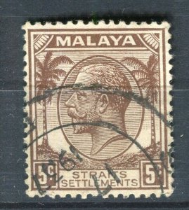 MALAYA; 1930s early GV portrait issue fine used 5c. value