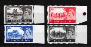 GB QEII, SG759-762 1967 Castle Set (No Wmk) SUPERB UNMOUNTED MINT