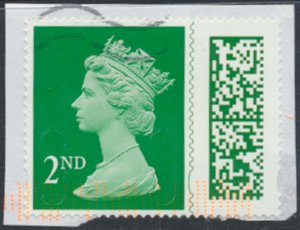GB  QE II 2nd class barcode  Year 22 Source E  Used  see details & scans
