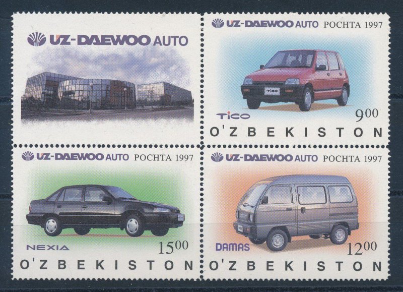 [111681] Uzbekistan 1997 Cars UZ Daewoo Auto Tico Damas  MNH