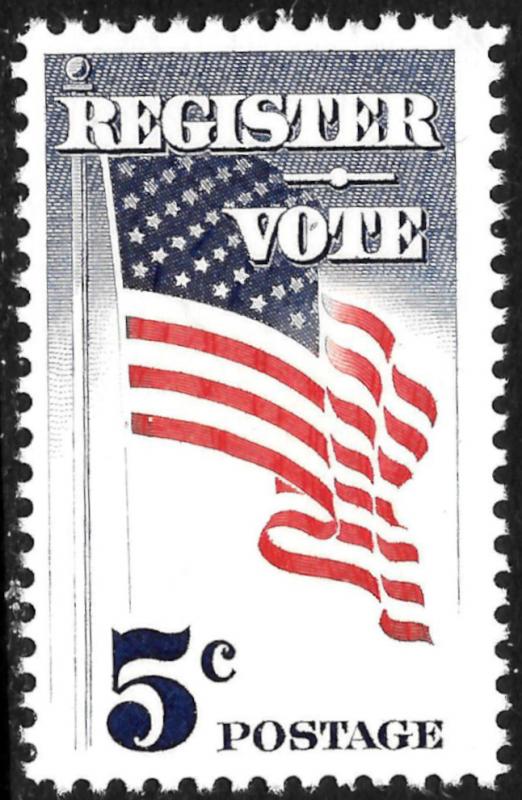 Scott 1249   5¢ Register to Vote Single, MNH