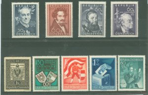 Austria #568-72/B269-72 Mint (NH) Single (Complete Set) (Cat)