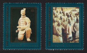 UN New York Terracotta Warriors 2v 1997 MNH SG#742-743