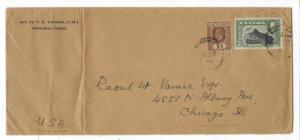 1935 British Ceylon To USA Cover (LL21)