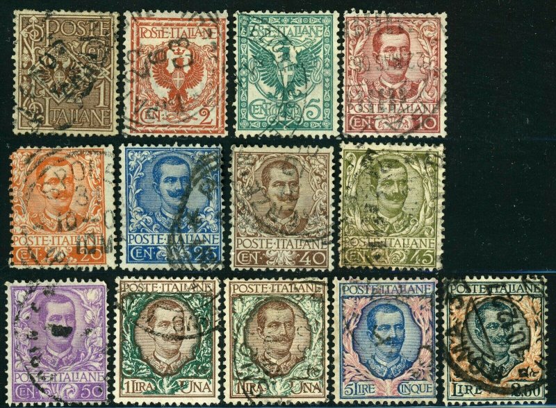 ITALY Mi #74-84 Postage Stamp Collection 1901 EUROPE Used | Europe - Italy,  Stamp