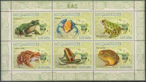 L) 2007 MOZANBIQUE, TOAD, ANIMALS, MAP, FROG, MANTELLA, PYXICEPHALUS