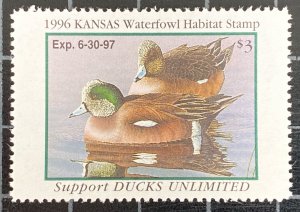 US Stamps-SC# Kansas 10 - Duck Stamp - MNH - CV $10.00