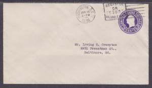 US Sc U436f FDC. 1932 3c dark violet Washington Entire, Die 9