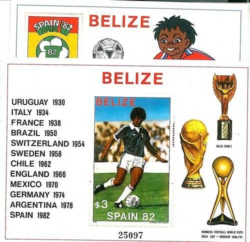 F021 stamp stamps - BELIZE 1982: FOOTBALL - FOOTBALL-