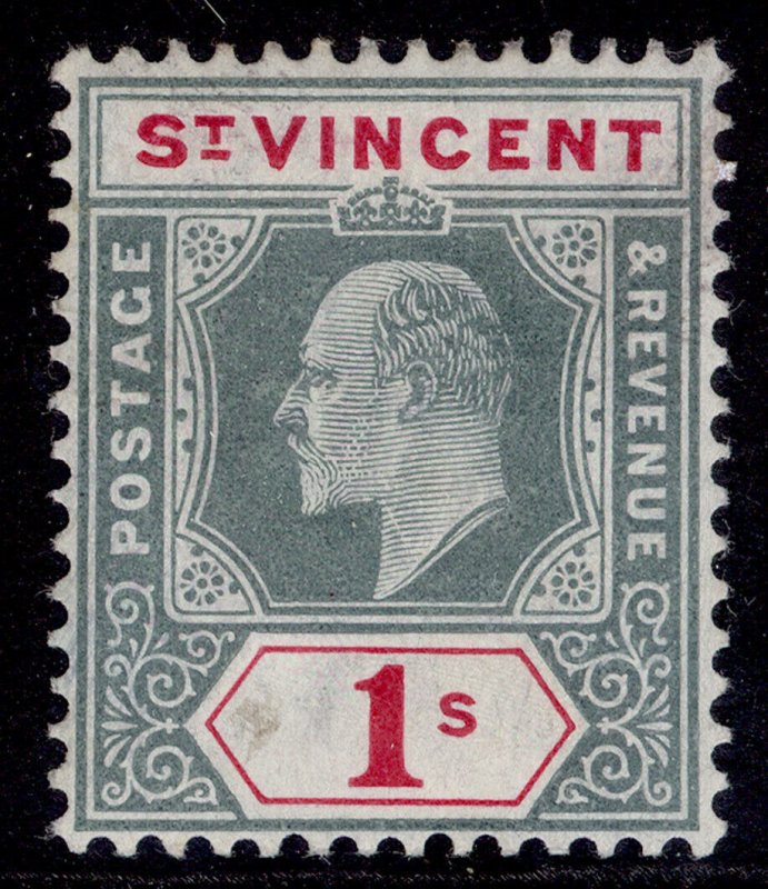 ST. VINCENT EDVII SG90, 1s green & carmine, M MINT. Cat £38.