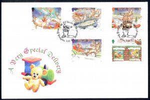 Isle of Man Sc# 803-807 FDC 1998 Christmas