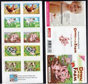 Australia 2005 MNH Booklet Stamps Scott 2437b Cartoons Farm Animals Chicken Cow