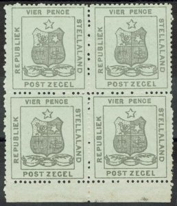 STELLALAND 1884 ARMS 4D MNH ** BLOCK 