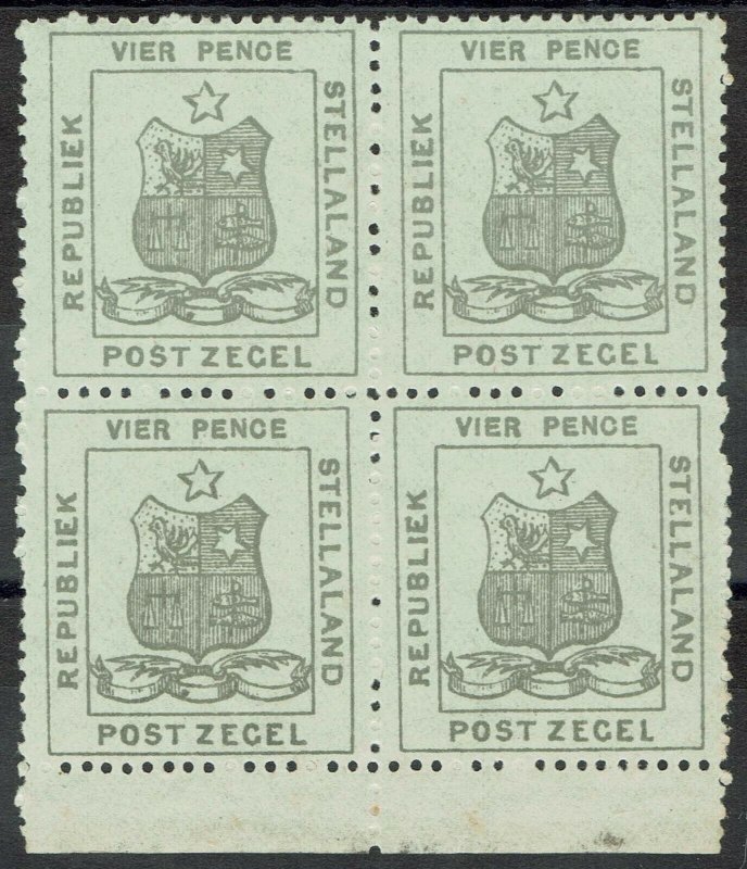 STELLALAND 1884 ARMS 4D MNH ** BLOCK 