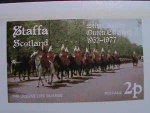 ​STAFA-SCOTLAND- 1977-SILVER JUBILEE-QUEEN ELIZABETH II IMPERF MNH-VERY FINE