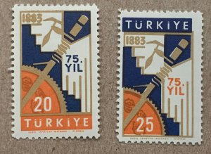 Turkey 1958 College of Economics, MNH. Scott 1288-1289, CV $0.50