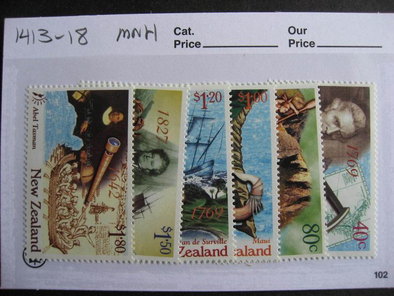 NEW ZEALAND discoverers set Sc 1413-18 MNH