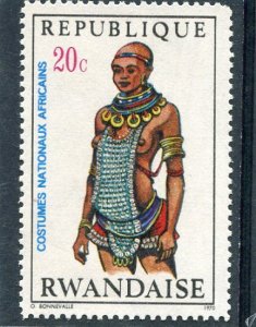 Rwanda 1970 AFRICAN COSTUME Stamp 20c Unused