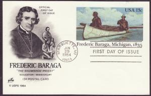 UX103 Frederic Baraga Artcraft FDC