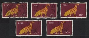 Ireland Eagle Bird Symbol of St John Evangelist 10Sh 5 pcs 1968 Canc SG#262